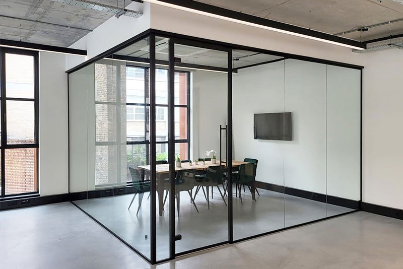 Glass partition door service